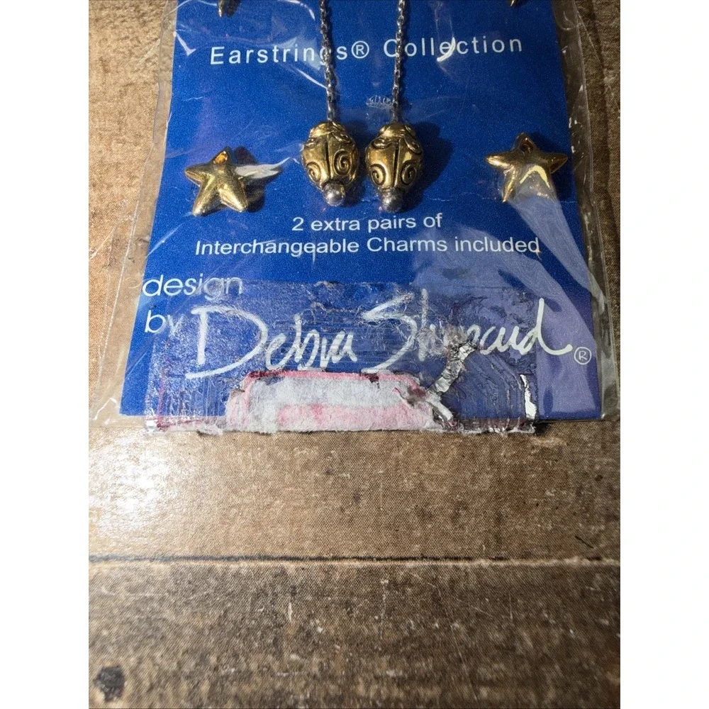 Vtg Debra Shepard 925 Sterling Silver Dangle Earring 3" Interchangeable Charms - Picture 5 of 10